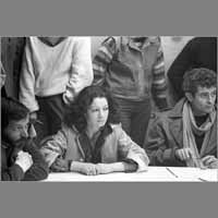 Gilles Andrès, Zina Rouabah, Guy Hocquenghem, 23 février 1981, réunion dernier numéro ( © Photo Christian Poulin - 0003)