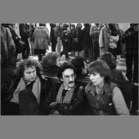 Thierry Bloch, Dimitri Provis, Hélène Delebecque, 21 février 1981, arrêt du journal ( © Photo Christian Poulin - 0058)