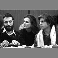 Jean-Luc Hennig, Hélène Hazera, Philippe Gavi, 21 février 1981, arrêt du journal ( © Photo Christian Poulin - 0543)