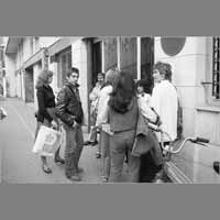 Annie Livrozet, Sorj Chalandon, Prenom Nom, Zina Rouabah, Prenom Nom, septembre 1978, rue de Lorraine ( © Photo Christian Poulin - 0654)